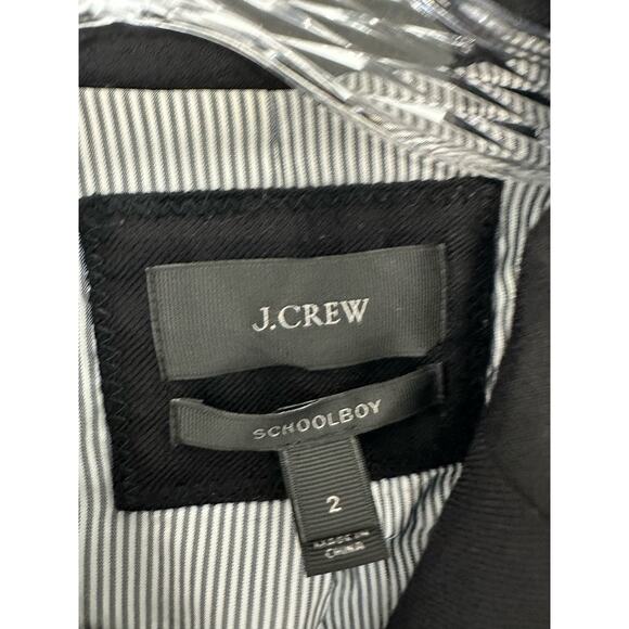 J.Crew Black Wool Blend Preppy Office Work Academia Schoolboy Blazer Size 2 - Picture 3 of 11